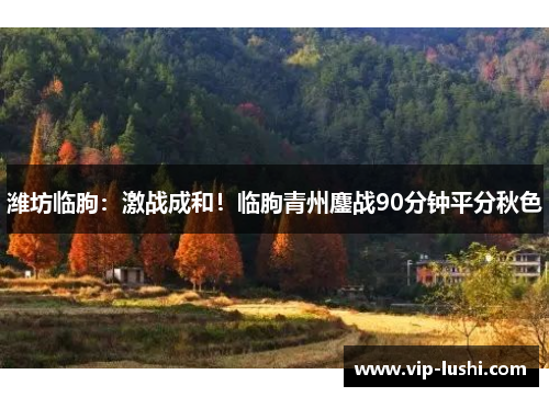 潍坊临朐：激战成和！临朐青州鏖战90分钟平分秋色