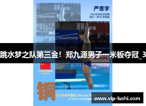 跳水梦之队第三金！郑九源男子一米板夺冠_3